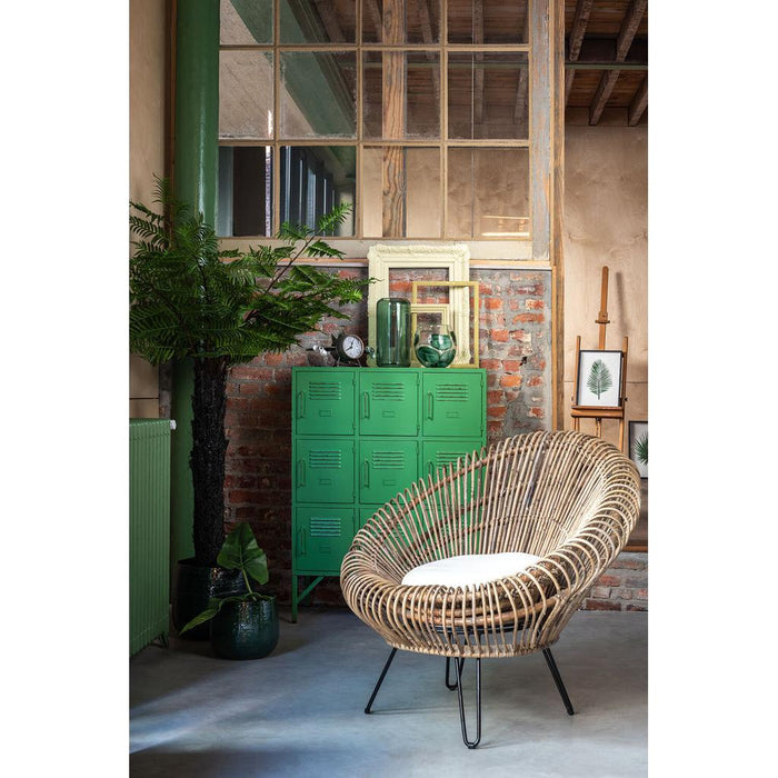 J-Line Kast 9 deuren metaal groen-Opbergkasten-J-Line