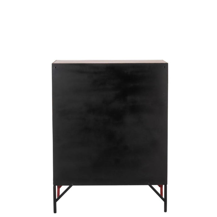 J-Line Kast 9 laden metaal rood-Opbergkasten-J-Line