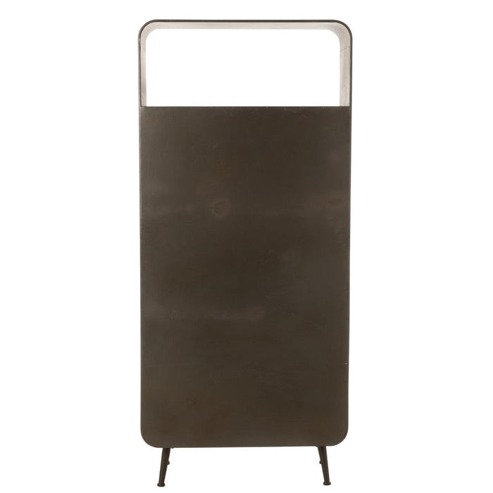 J-Line Kast Hoog 3 lades metaal/hout zwart/naturel-Opbergkasten-J-Line