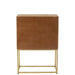 J-Line Kast Nino op staander metaal/mangohout naturel/goud-Opbergkasten-J-Line
