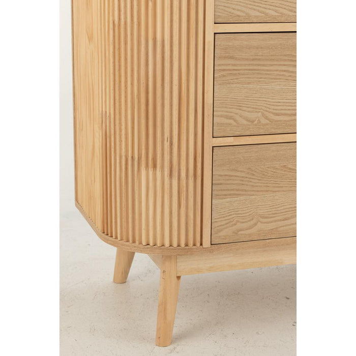 J-Line Kast Rond mdf/dennenhout naturel large-Bergkasten-J-Line