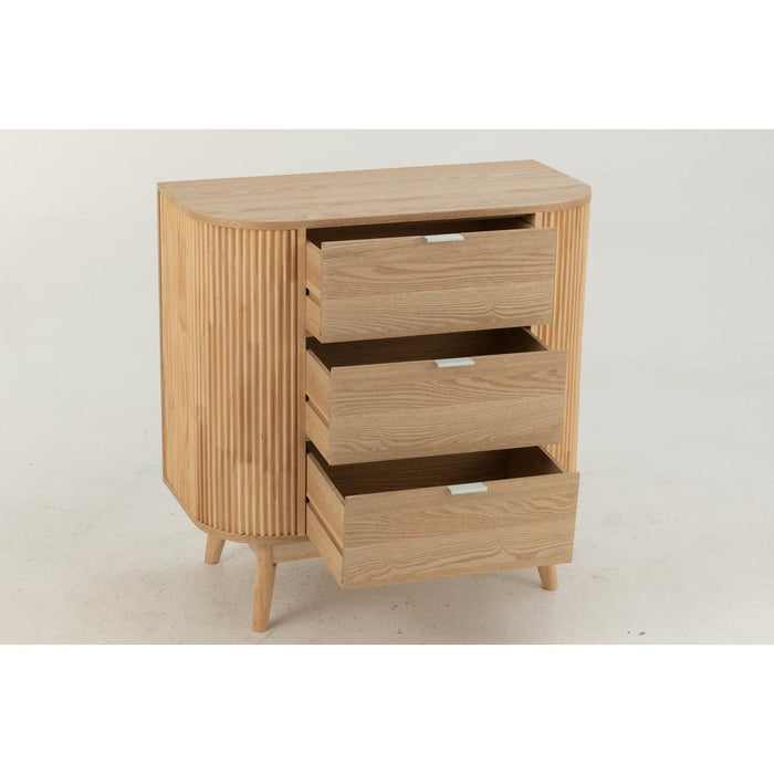 J-Line Kast Rond mdf/dennenhout naturel large-Bergkasten-J-Line