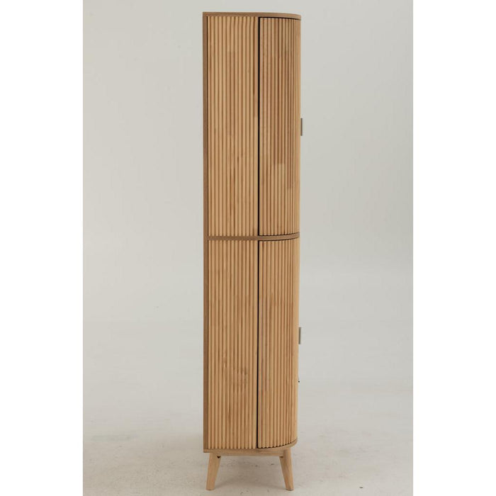 J-Line Kast Vakken rond mdf/dennenhout naturel-Vakkenkasten-J-Line