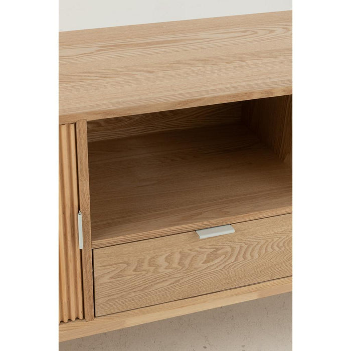J-Line Kast rond mdf/dennenhout naturel small-Bergkasten-J-Line