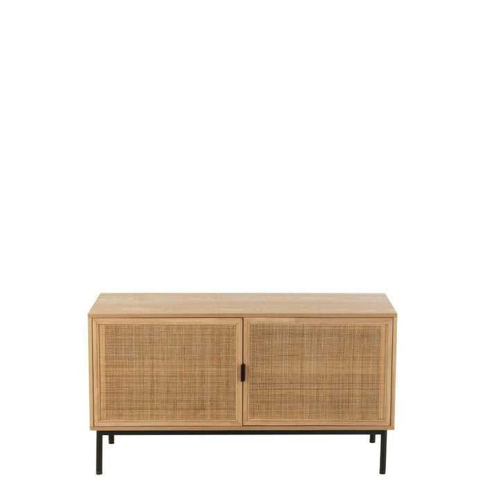 J-Line Kast vierkant mdf/metaal naturel/zwart large-Bergkasten-J-Line