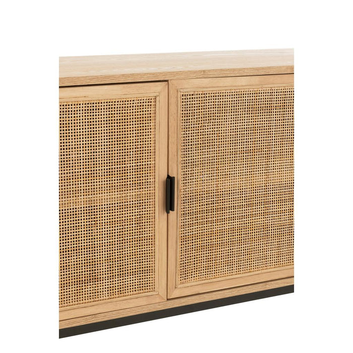 J-Line Kast vierkant mdf/metaal naturel/zwart large-Bergkasten-J-Line