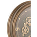J-Line Klok Arabische cijfers radars binnenwerk metaal+glas antiek goud-Klokken-J-Line