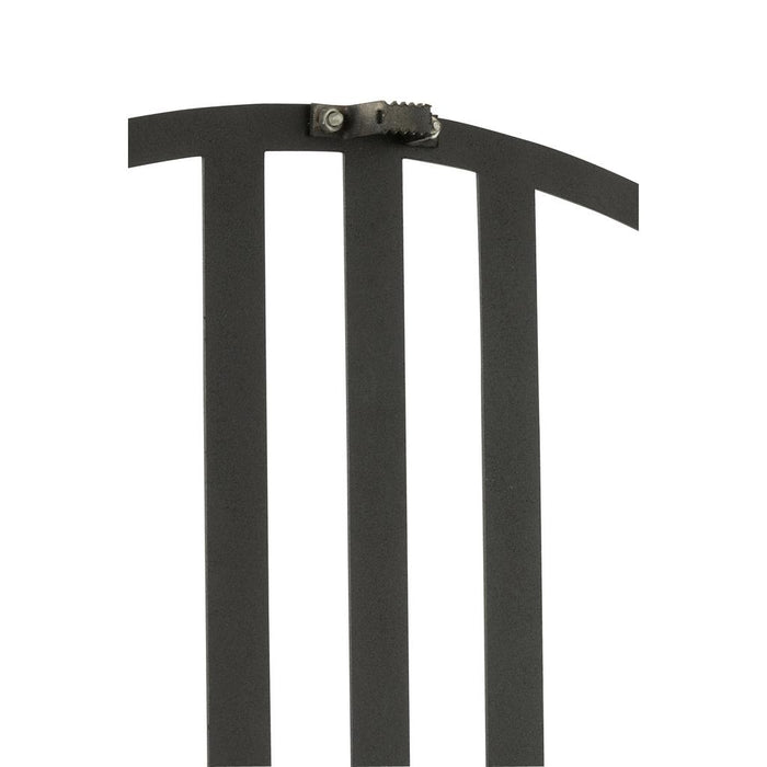 J-Line Klok Lijnen metaal zwart large-Klokken-J-Line