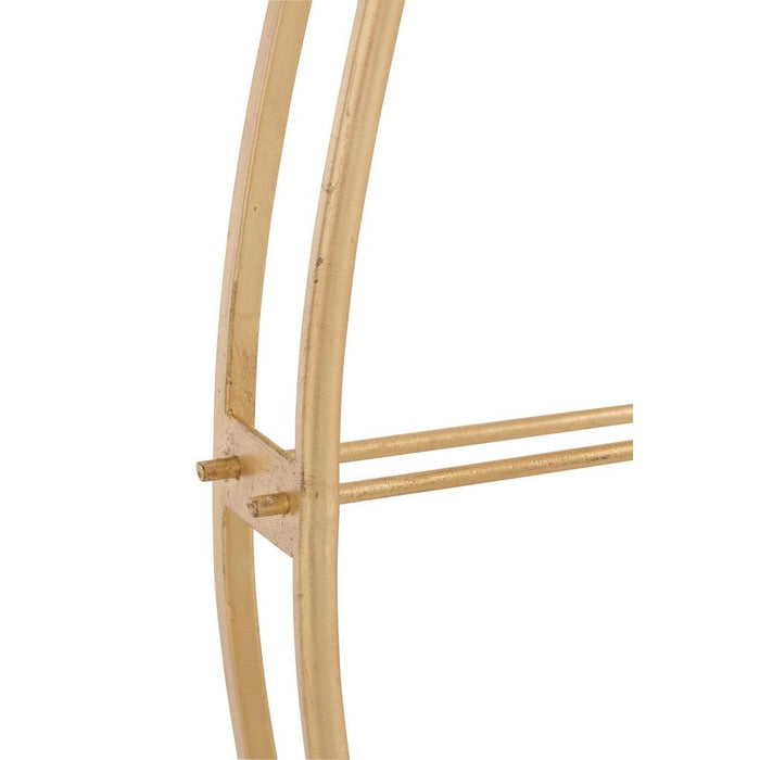 J-Line Klok Ovaal metaal goud large-Klokken-J-Line