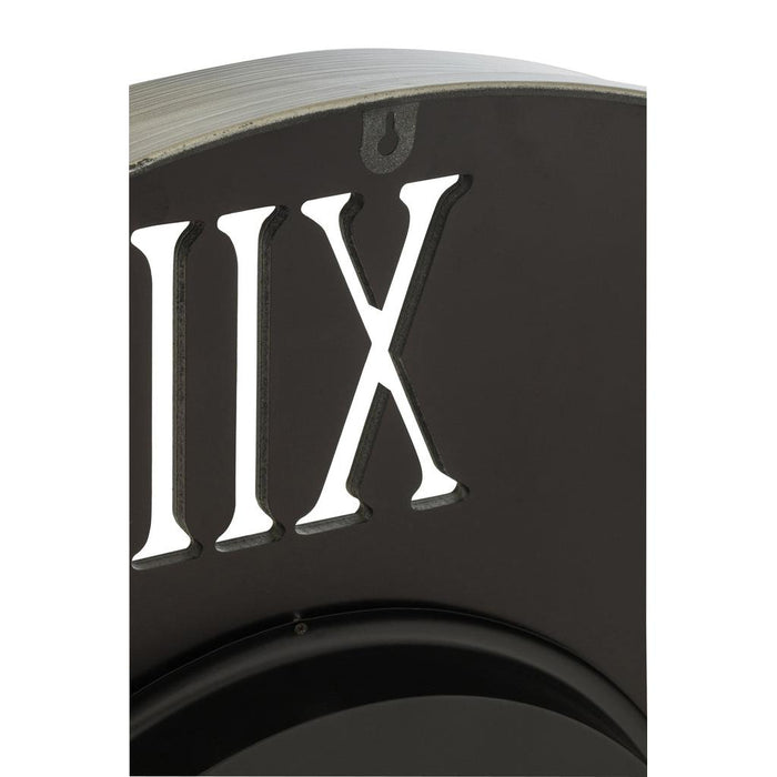 J-Line Klok Rond 4 romeinse cijfers tandwielen metaal antiek koper-Klokken-J-Line