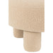 J-Line Kruk Rond met rugleuning bouclé warm beige-Krukken-J-Line