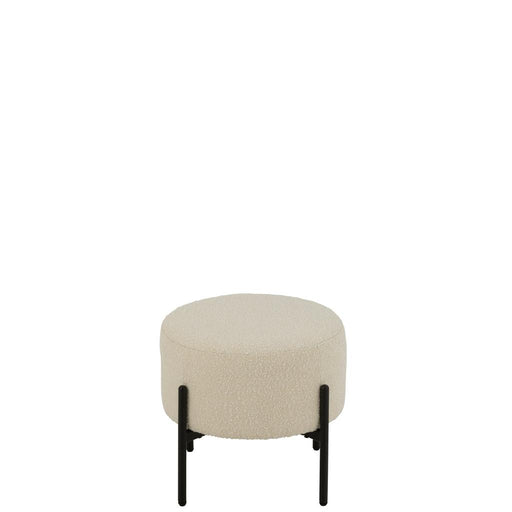 J-Line Kruk boucle multiplex/polyester wit/zwart-Krukken-J-Line