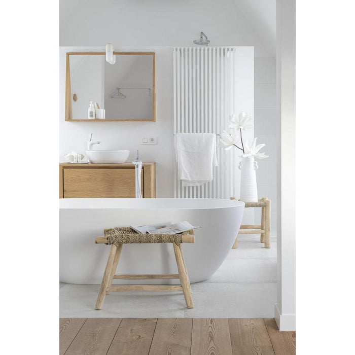 J-Line Krukje Timo gras/teak hout naturel large-Krukken-J-Line