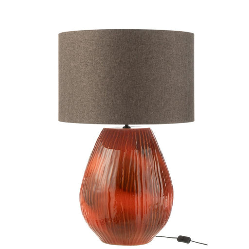 J-Line Lamp Akane keramiek rood large-Tafellampen-J-Line