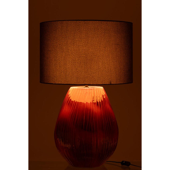 J-Line Lamp Akane keramiek rood large-Tafellampen-J-Line