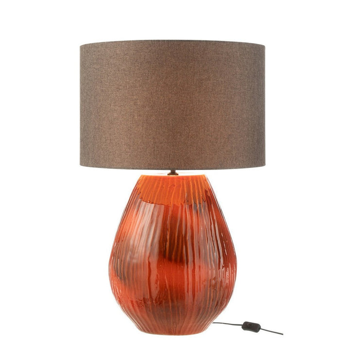 J-Line Lamp Akane keramiek rood large-Tafellampen-J-Line