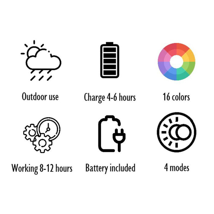 J-Line Lamp Bol buiten led plastiek mix large-Vloerlampen-J-Line