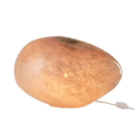 J-Line Lamp Dany ovaal glas rose-Tafellampen-J-Line