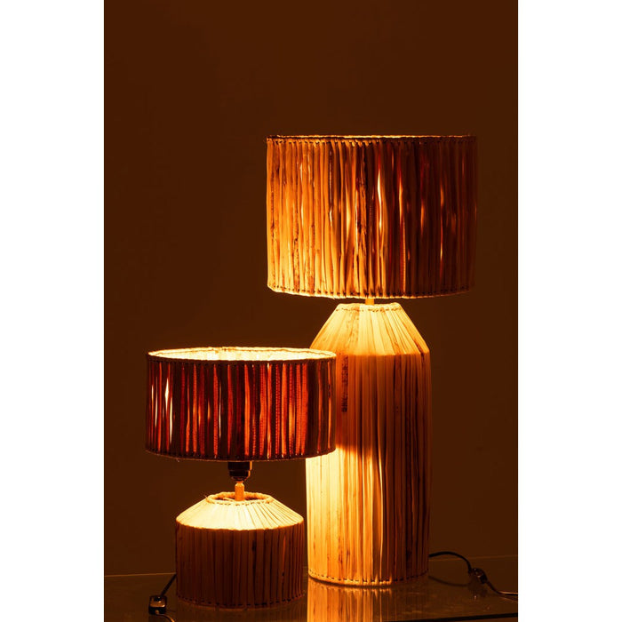 J-Line Lamp Hanna bananen bladeren naturel-Tafellampen-J-Line