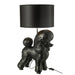 J-Line Lamp Hond poodle resine zwart-Tafellampen-J-Line
