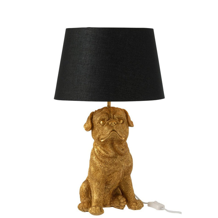 J-Line Lamp Hond zittend resine goud-Tafellampen-J-Line