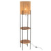 J-Line Lamp Ijzer/mango nat/zwart-Vloerlampen-J-Line