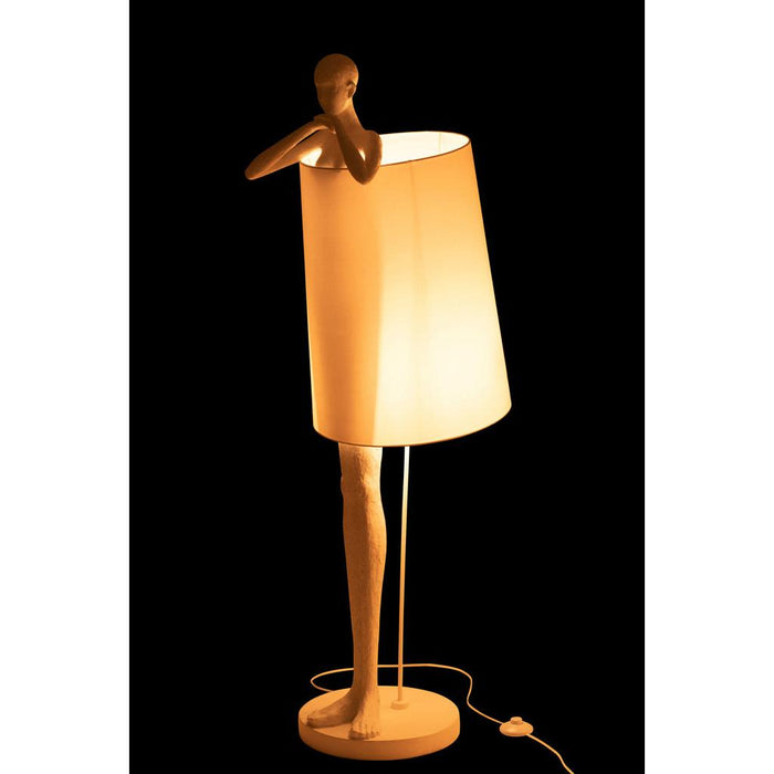 J-Line Lamp Man poly wit-Tafellampen-J-Line