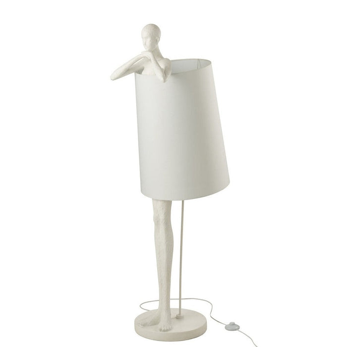 J-Line Lamp Man poly wit-Tafellampen-J-Line
