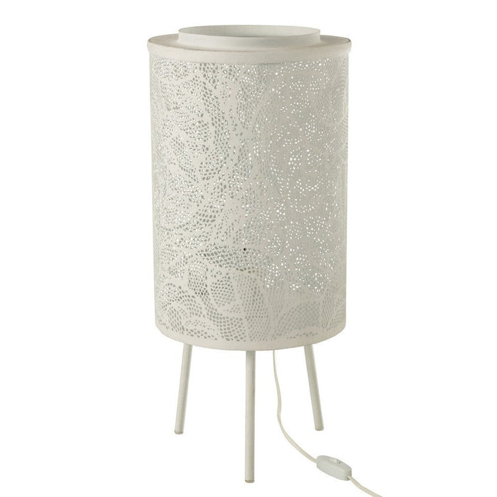 J-Line Lamp Metaal geperforeerd metaal wit-Tafellampen-J-Line