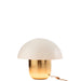 J-Line Lamp Paddenstoel ijzer wit/goud large-Tafellampen-J-Line