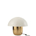 J-Line Lamp Paddenstoel ijzer wit/goud large-Tafellampen-J-Line