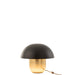 J-Line Lamp Paddenstoel ijzer zwart/goud small-Tafellampen-J-Line