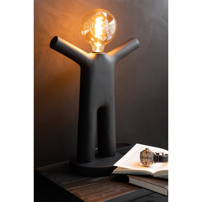 J-Line Lamp P'tit maurice poly zwart-Tafellampen-J-Line