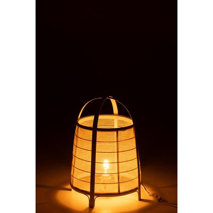 J-Line Lamp Rya katoen/bamboe wit large-Tafellampen-J-Line