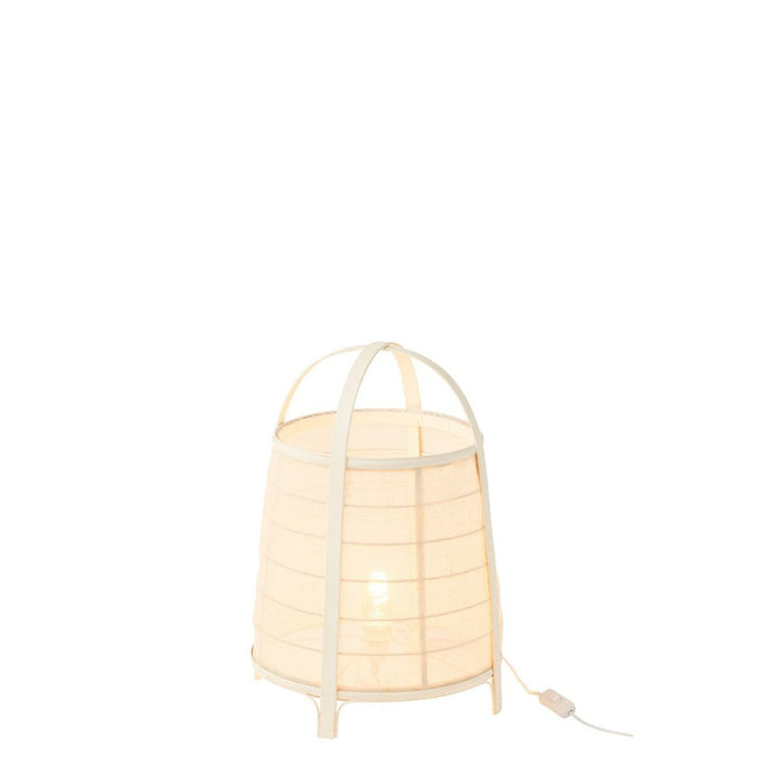 J-Line Lamp Rya katoen/bamboe wit large-Tafellampen-J-Line