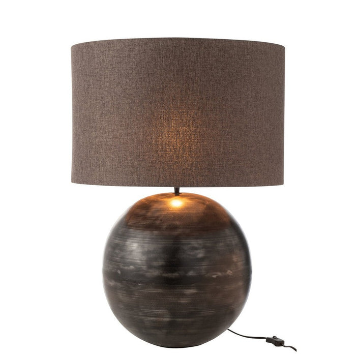 J-Line Lamp Schaal metaal zwart large-Tafellampen-J-Line