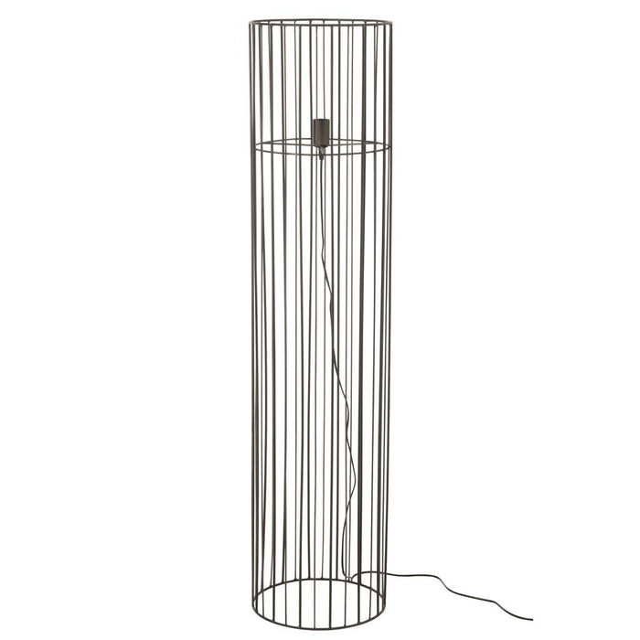 J-Line Lamp Staand rond metaal zwart-Vloerlampen-J-Line