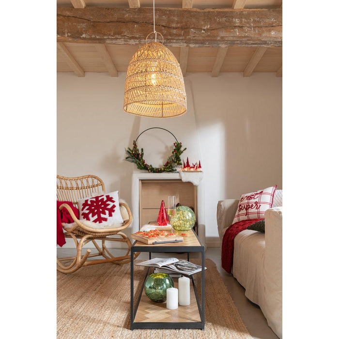 J-Line Lampkap Golven rotan naturel-Hanglampen-J-Line
