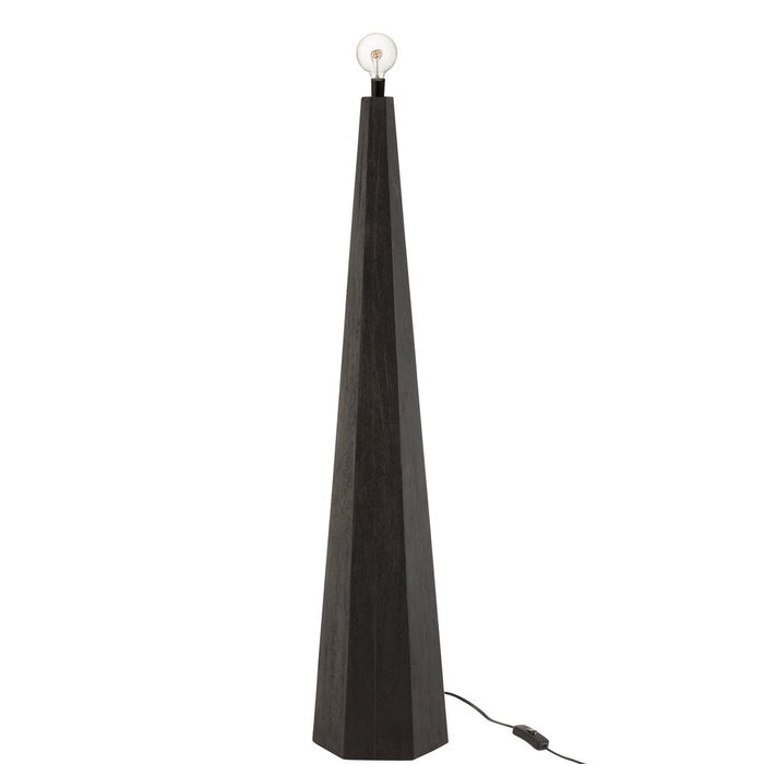 J-Line Lampvoet Octogonaal loofhout zwart-Tafellampen-J-Line