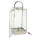 J-Line Lantaarn Lamp metaal/glas zilver-Tafellampen-J-Line