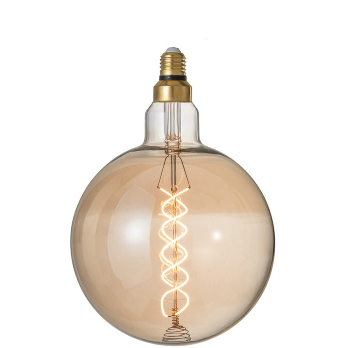 J-Line Ledlamp Smokey g200 double spiral e27-Lichtbronnen-J-Line