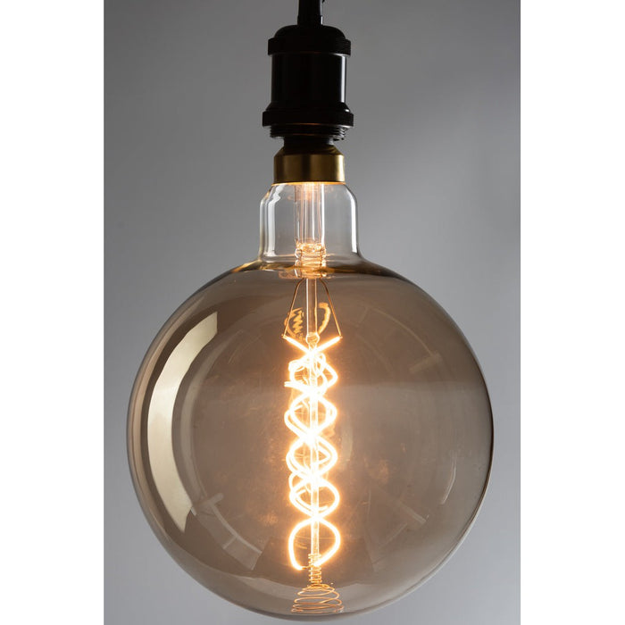 J-Line Ledlamp Smokey g200 double spiral e27-Lichtbronnen-J-Line