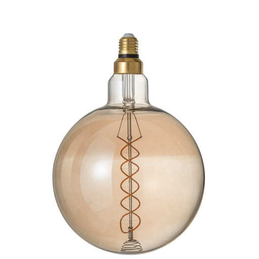 J-Line Ledlamp Smokey g200 double spiral e27-Lichtbronnen-J-Line