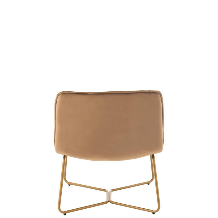 J-Line Lounge Stoel lisa metaal/textiel bruin-Spiegels-J-Line