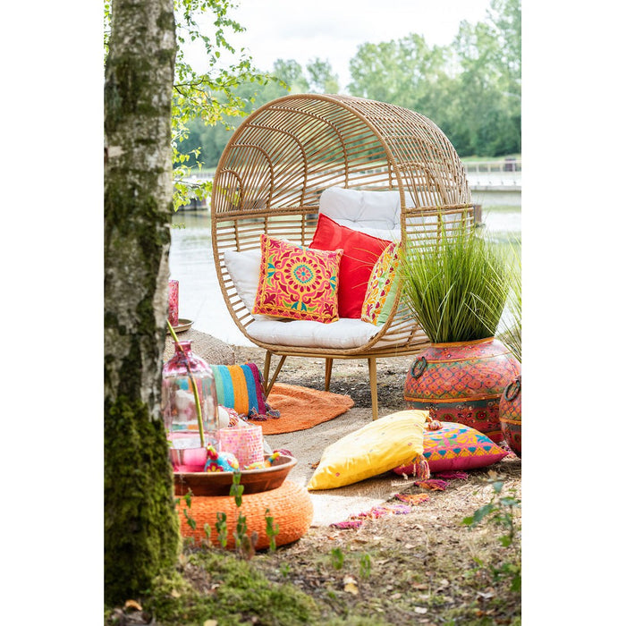 J-Line Loungestoel Ovaal staal naturel-Fauteuils-J-Line