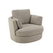 J-Line Loungestoel Swiv hout/textiel grijs-Fauteuils-J-Line