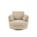 J-Line Loungestoel Swiv populierenhout/schuime beige-Fauteuils-J-Line