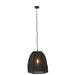 J-Line Plafondlamp Peer linnen/ijzer zwart small-Hanglampen-J-Line