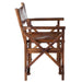 J-Line Regisseurstoel Plooibaar hout/leder cognac-Eetkamerstoelen-J-Line
