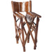 J-Line Regisseurstoel Plooibaar hout/leder cognac-Eetkamerstoelen-J-Line